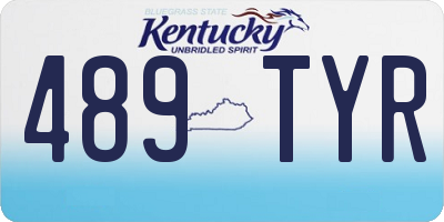 KY license plate 489TYR