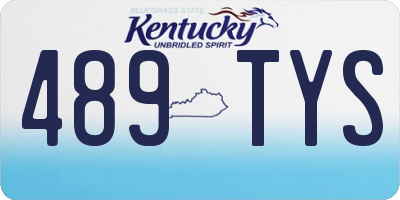 KY license plate 489TYS