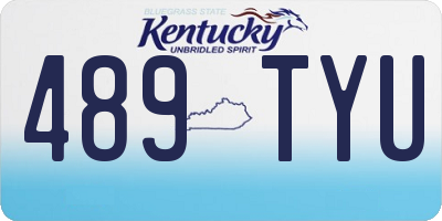 KY license plate 489TYU