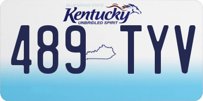 KY license plate 489TYV