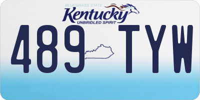KY license plate 489TYW