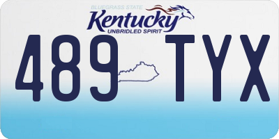 KY license plate 489TYX