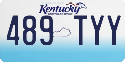 KY license plate 489TYY