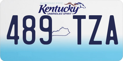 KY license plate 489TZA