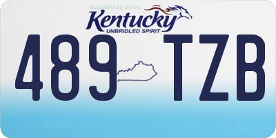 KY license plate 489TZB