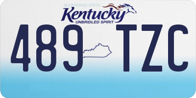 KY license plate 489TZC