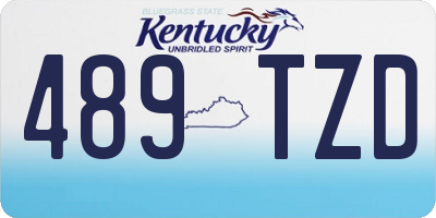 KY license plate 489TZD