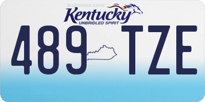 KY license plate 489TZE