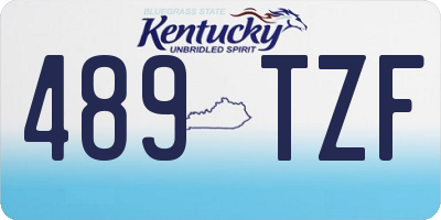 KY license plate 489TZF