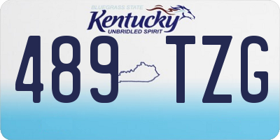 KY license plate 489TZG