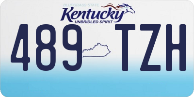 KY license plate 489TZH