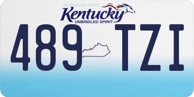 KY license plate 489TZI