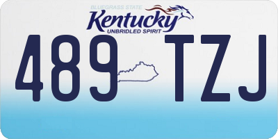 KY license plate 489TZJ