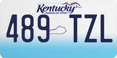 KY license plate 489TZL
