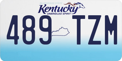 KY license plate 489TZM