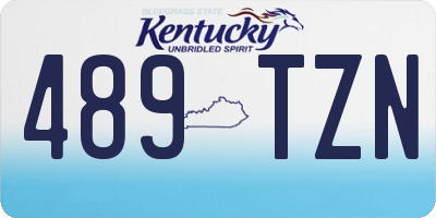 KY license plate 489TZN