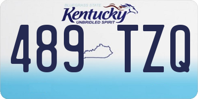KY license plate 489TZQ