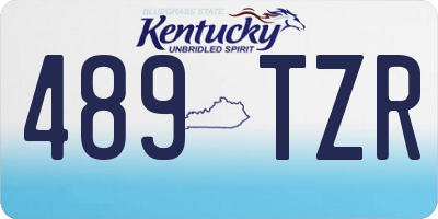 KY license plate 489TZR