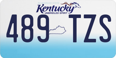 KY license plate 489TZS