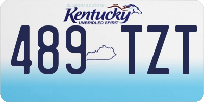 KY license plate 489TZT