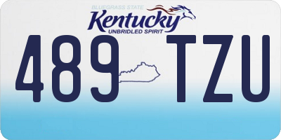 KY license plate 489TZU