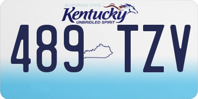 KY license plate 489TZV