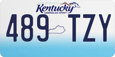 KY license plate 489TZY