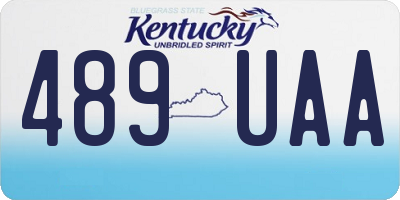 KY license plate 489UAA