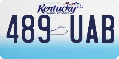 KY license plate 489UAB