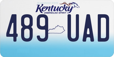 KY license plate 489UAD
