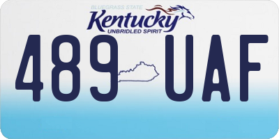 KY license plate 489UAF
