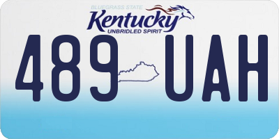 KY license plate 489UAH