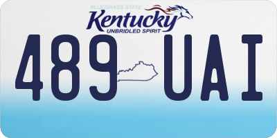 KY license plate 489UAI