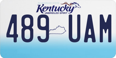 KY license plate 489UAM