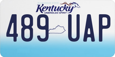 KY license plate 489UAP