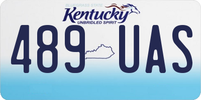 KY license plate 489UAS