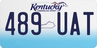 KY license plate 489UAT