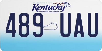 KY license plate 489UAU