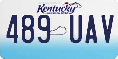 KY license plate 489UAV