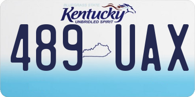 KY license plate 489UAX