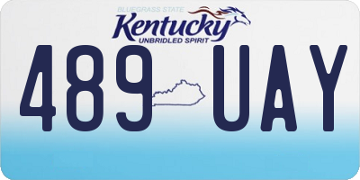 KY license plate 489UAY