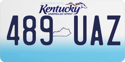 KY license plate 489UAZ