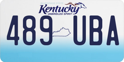 KY license plate 489UBA