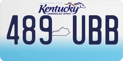KY license plate 489UBB