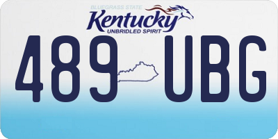 KY license plate 489UBG