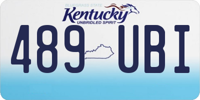 KY license plate 489UBI