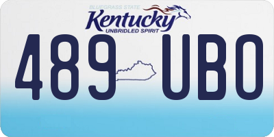 KY license plate 489UBO