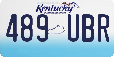 KY license plate 489UBR