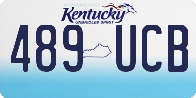 KY license plate 489UCB