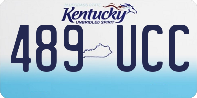KY license plate 489UCC